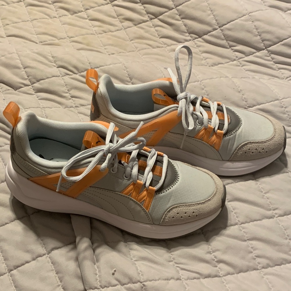 Puma Athletic Shoes in Orange and Cream